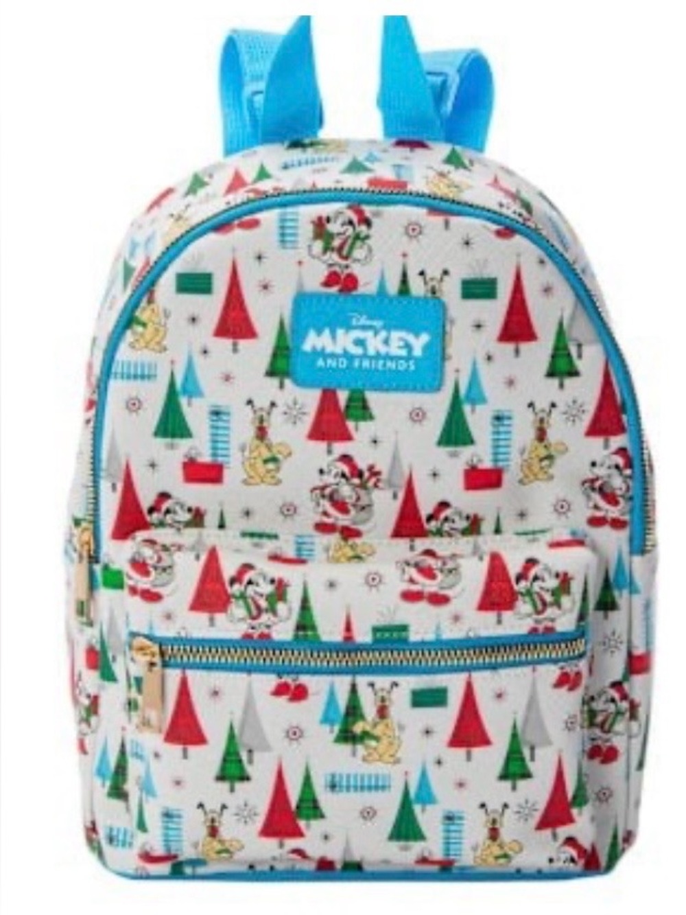 NWOT Mickey Mouse & Friends Licensed Character Mini Backpack Christmas 11.5”x 11